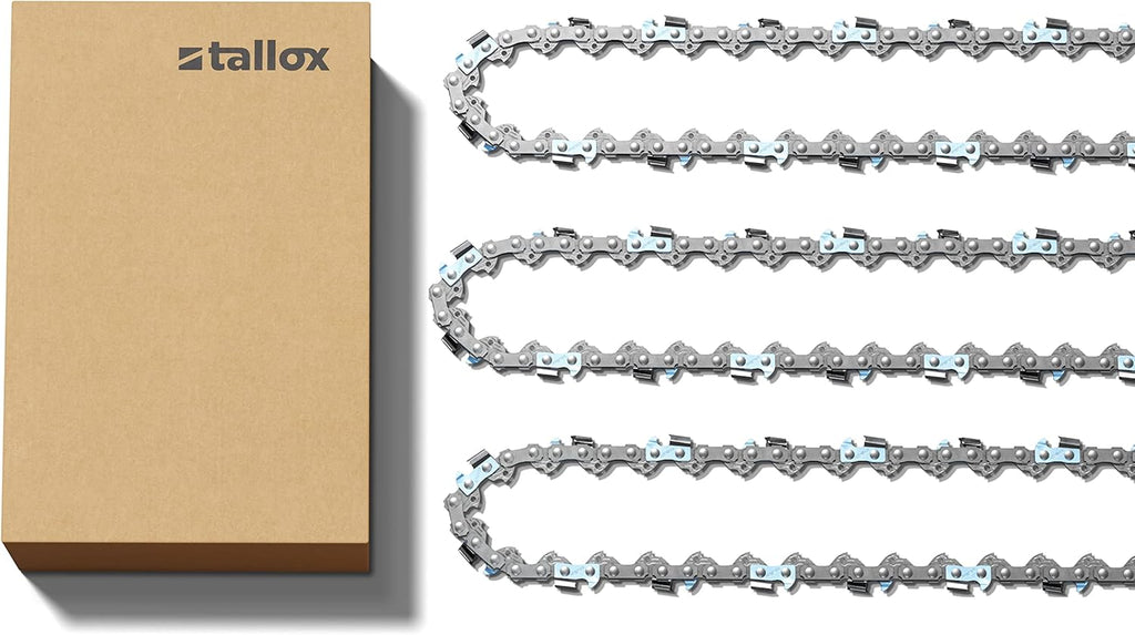 3 tallox Sägeketten rückschlagarm 3/8" 1,1 mm 52 TG 35 cm Schwert kompatibel mit Bosch Makita ...