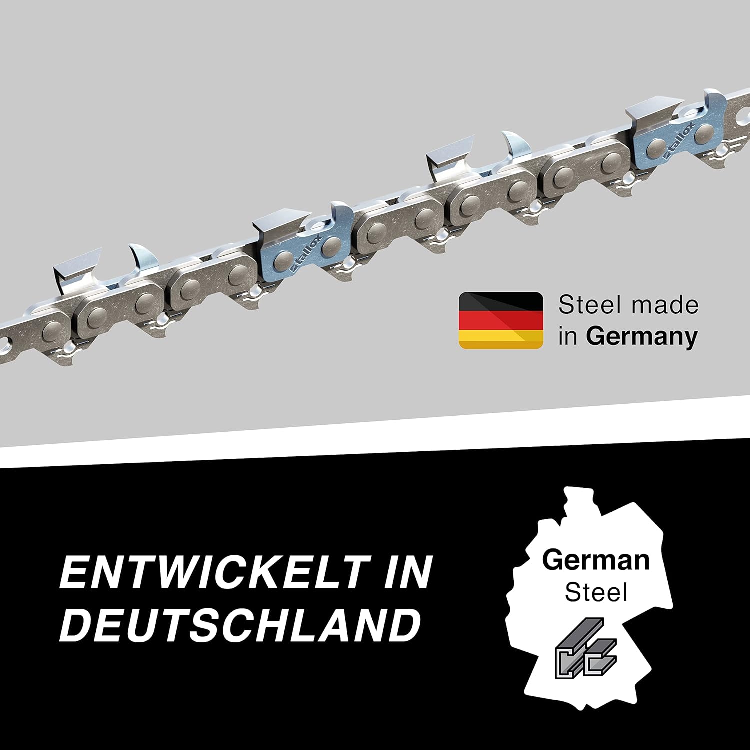 3 tallox Sägeketten 1/4" 1,1 mm 72 Treibglieder Schwert Version 2024 rückschlagarm kompatibel mit Stihl MSA 200, 220 35cm