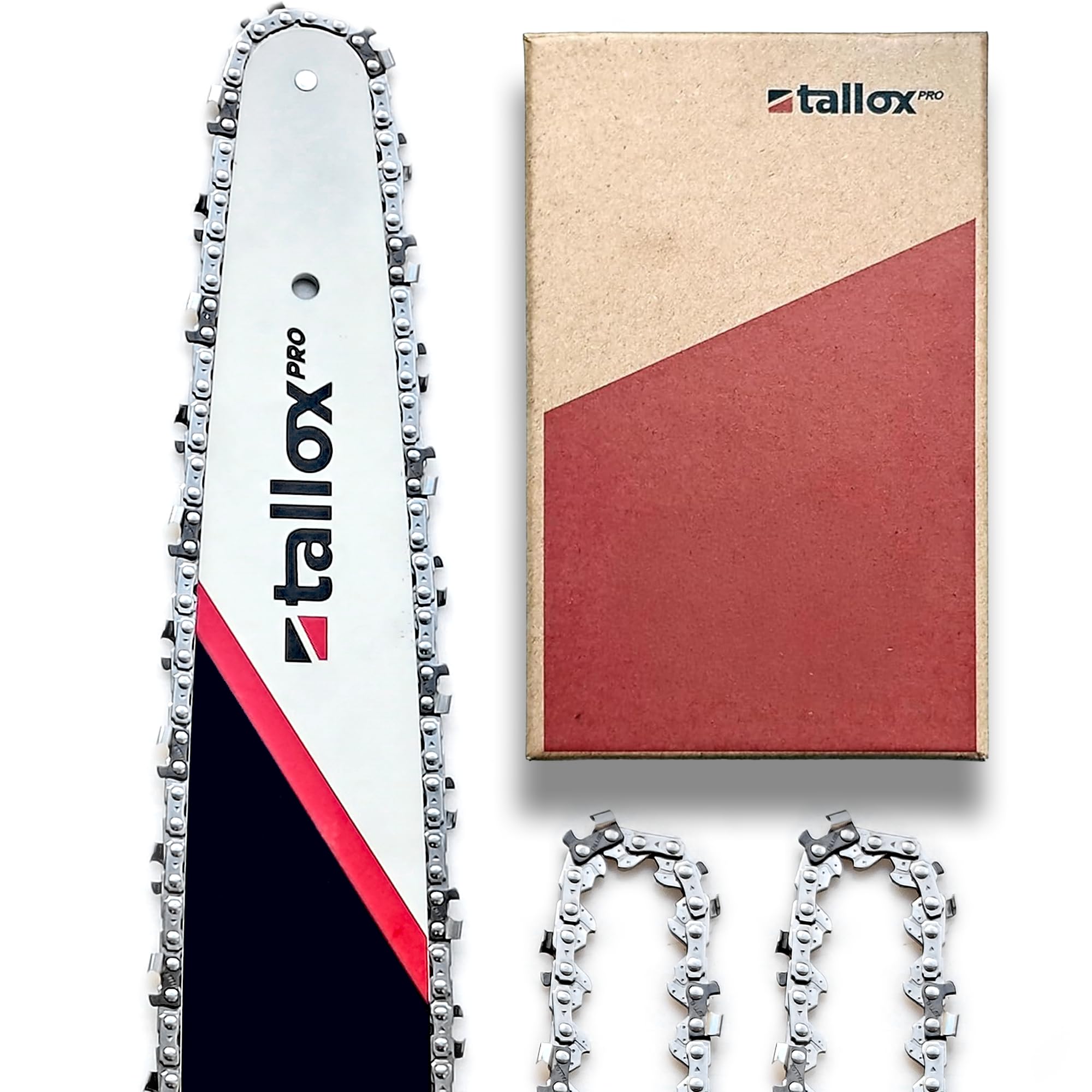 3 tallox Sägeketten 1/4" 1,1 mm 72 Treibglieder Schwert Version 2024 rückschlagarm kompatibel mit Stihl MSA 200, 220 35cm