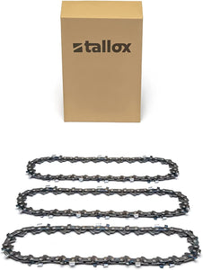 3 tallox Sägeketten 1/4" 1,1 mm 28 TG Treibglieder – Ersatzkette kompatibel mit Stihl Akku Gehölzschneider GTA 26