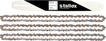 Laden Sie das Bild in den Galerie-Viewer, tallox Schwert und 3 rückschlagarme Sägeketten 3/8&quot; 1,1 mm 52 TG 35 cm Führungsschiene kompatibel mit Bosch Makita und andere