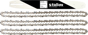tallox Schwert und 3 Sägeketten .325 1,6 mm 67 TG 40 cm Führungsschiene Vollmeißel kompatibel mit Stihl Motorsägen
