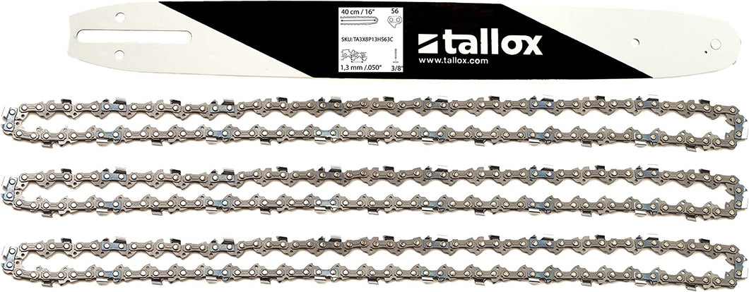 tallox Schwert und 3 Sägeketten 3/8