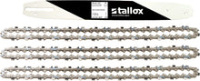 Laden Sie das Bild in den Galerie-Viewer, tallox Schwert und 3 Sägeketten 3/8&quot; 1,6 mm 60 TG 40 cm Führungsschiene Vollmeißel kompatibel mit Stihl Motorsägen
