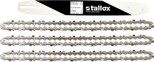 tallox Schwert und 3 Sägeketten 3/8" 1,6 mm 60 TG 40 cm Führungsschiene Vollmeißel kompatibel mit Stihl Motorsägen