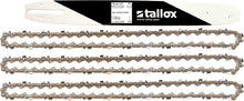 Cargar imagen en el visor de la galería, tallox Schwert und 3 Sägeketten 3/8&quot; 1,1 mm 50 TG 35 cm Führungsschiene kompatibel mit Stihl Motorsägen