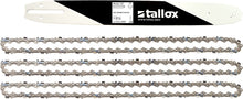 Cargar imagen en el visor de la galería, tallox Schwert und 3 Sägeketten 3/8&quot; 1,3 mm 57 TG 40 cm Führungsschiene kompatibel mit Bosch Dollmar Hitachi Echo Makita Husqvarna und andere