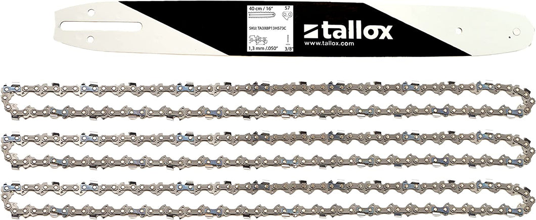 tallox Schwert und 3 Sägeketten 3/8
